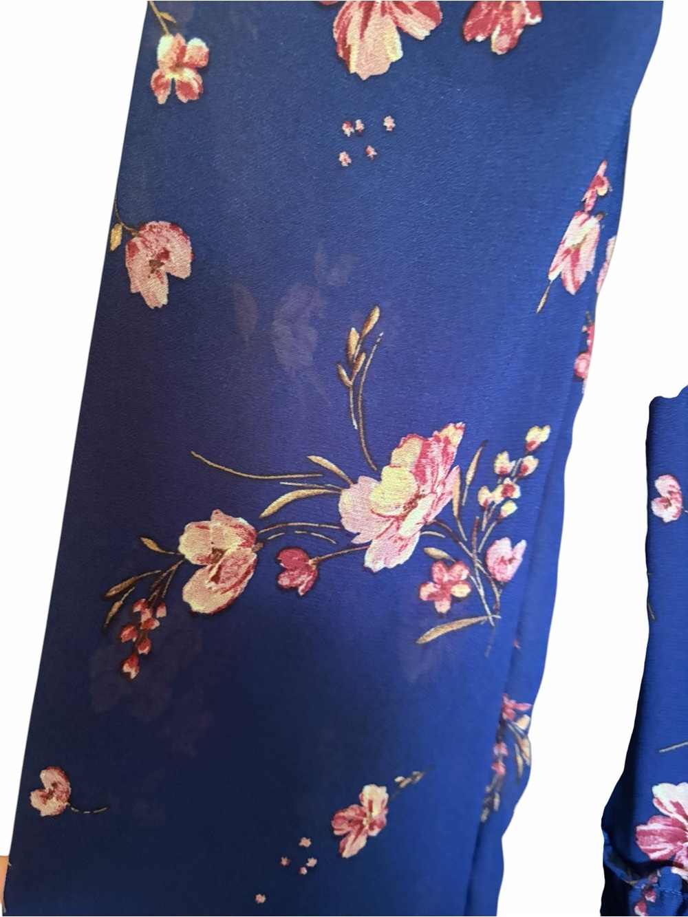 Forever 21 Blue Off The Shoulder Floral Tiered Mini Dress - Picture 3 of 6